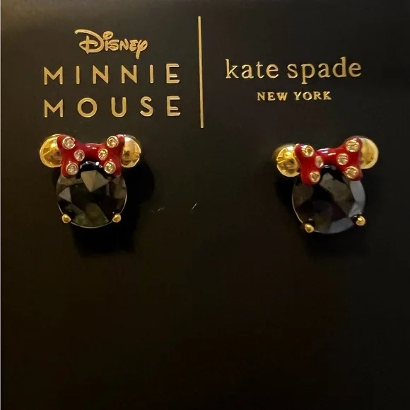KATE SPADE ♠️ Disney Collection New York Minnie Studs & Necklace set, NEW - Picture 8 of 9